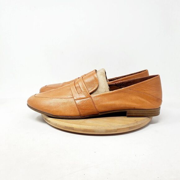 Miz Mooz Shoes - Miz Mooz Shoes Womens 42 Iggy Brown Leather Loafer Flats